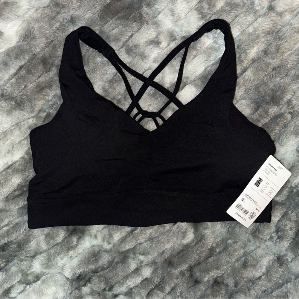 Athleta Solace Sports Bra D-DD Black XL 657431